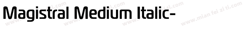 Magistral Medium Italic字体转换